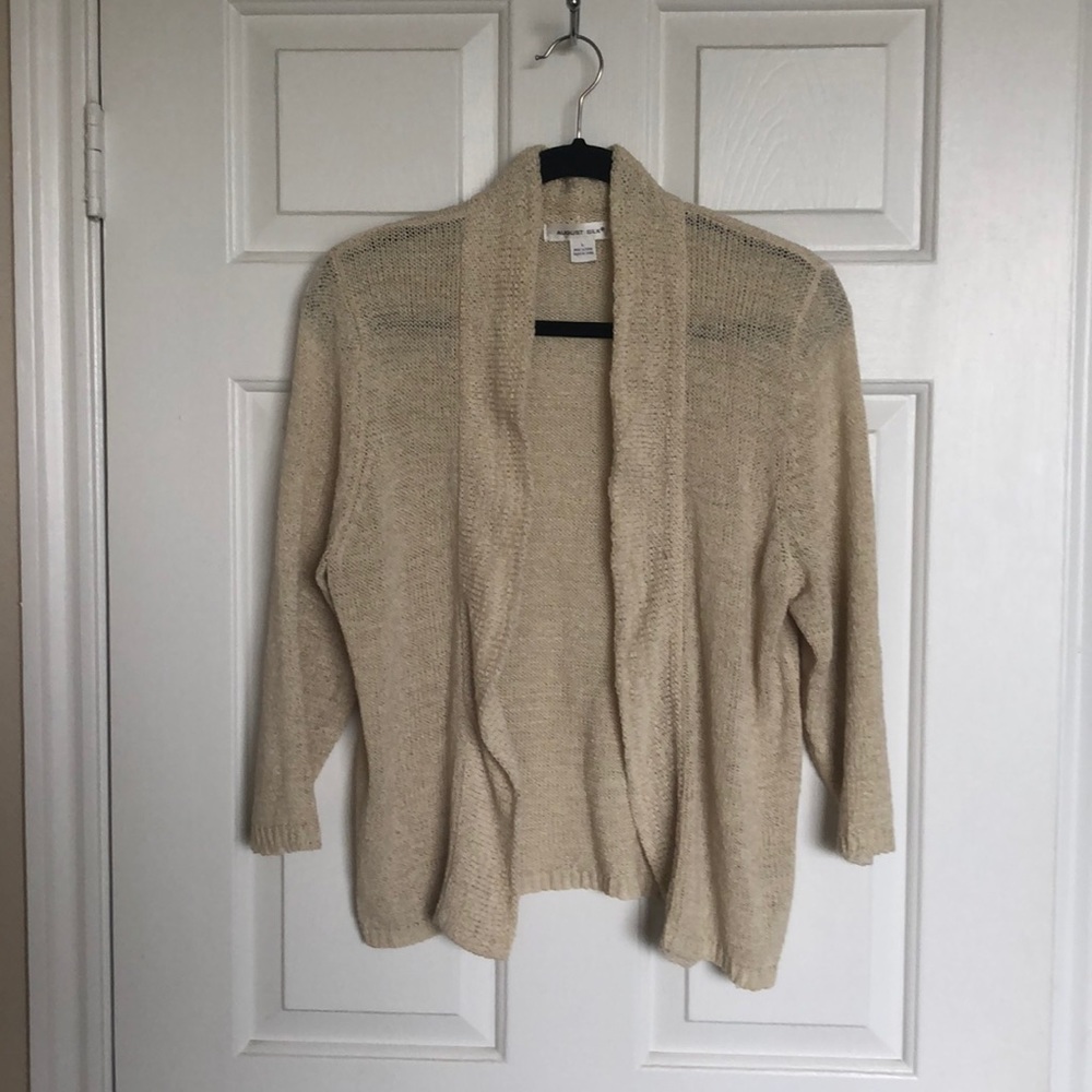 August Silk Cardigan Sweater